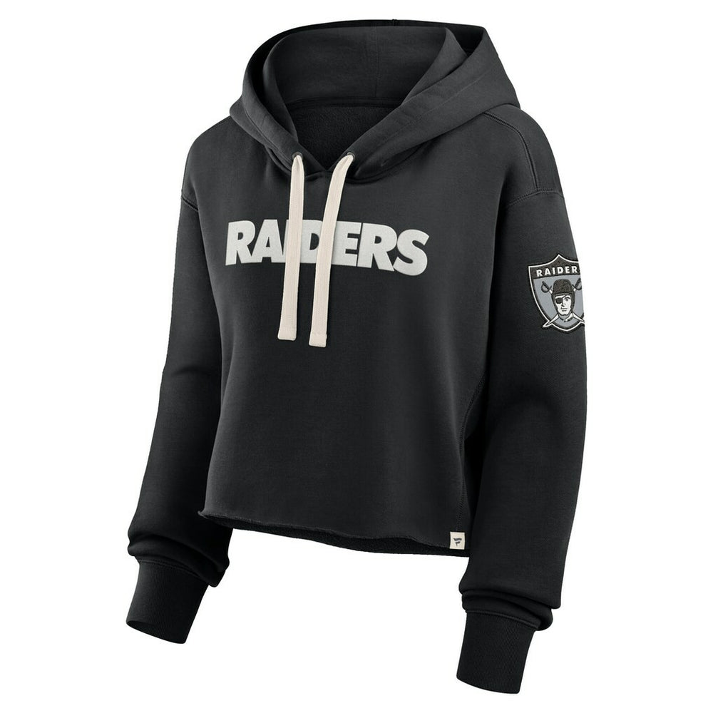 Las Vegas Raiders Women's Oversized Hometown Heritage Cropped Hoodie - Black cheap