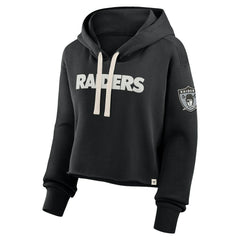 Las Vegas Raiders Women's Oversized Hometown Heritage Cropped Hoodie - Black cheap