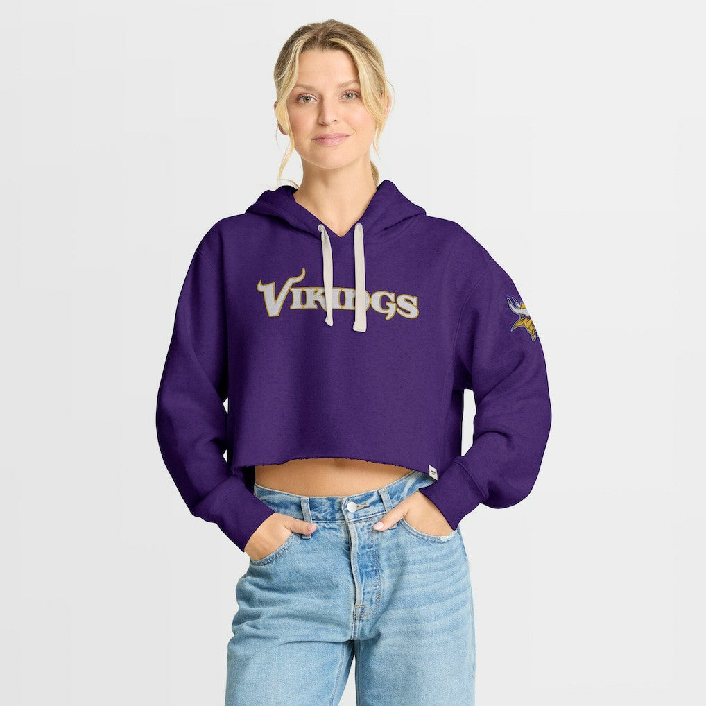 Minnesota Vikings Women's Oversized Hometown Heritage Cropped Hoodie - Purple sale