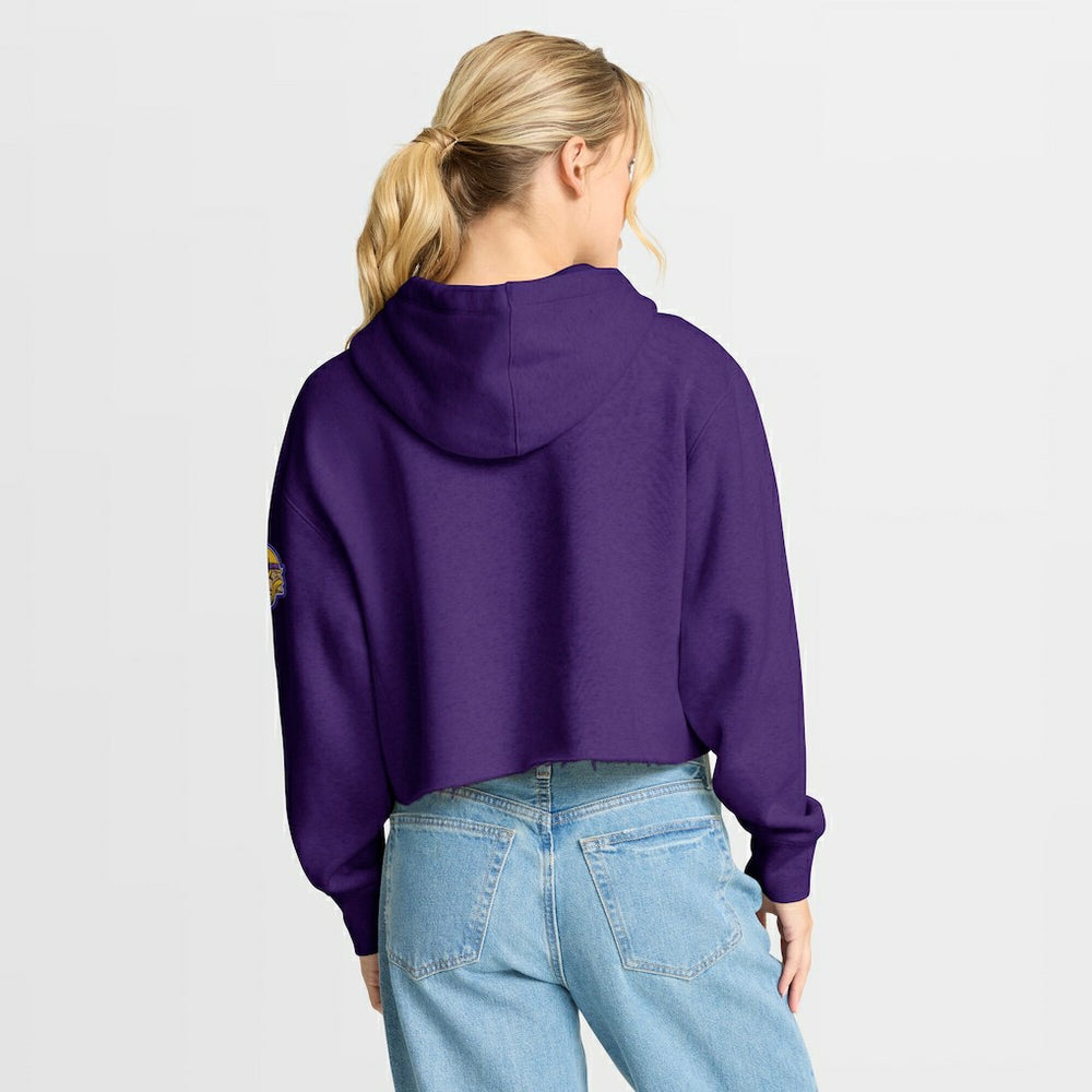 Minnesota Vikings Women's Oversized Hometown Heritage Cropped Hoodie - Purple sale