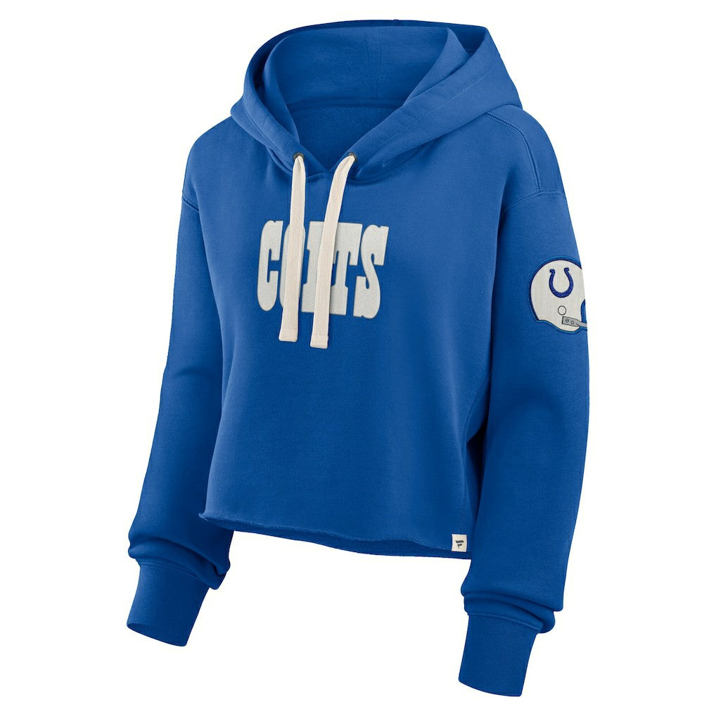 Indianapolis Colts Women's Oversized Hometown Heritage Cropped Hoodie - Royal cheap