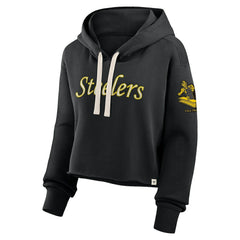 Pittsburgh Steelers Women's Oversized Hometown Heritage Cropped Hoodie - Black online