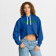 Seattle Seahawks Women's Oversized Hometown Heritage Cropped Hoodie - Royal outlet