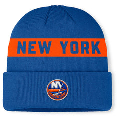 New York Islanders Fanatics Authentic Pro Rink Cuffed Knit Hat Royal