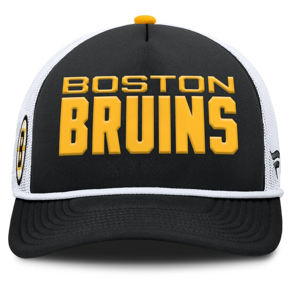 Boston Bruins Fanatics Authentic Pro Rink A-Frame Adjustable Hat Black/White