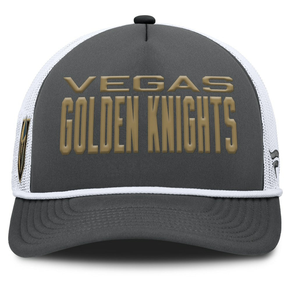 Vegas Golden Knights Fanatics Authentic Pro Rink A-Frame Adjustable Hat Charcoal/White