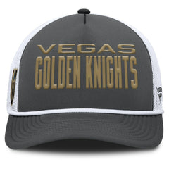 Vegas Golden Knights Fanatics Authentic Pro Rink A-Frame Adjustable Hat Charcoal/White
