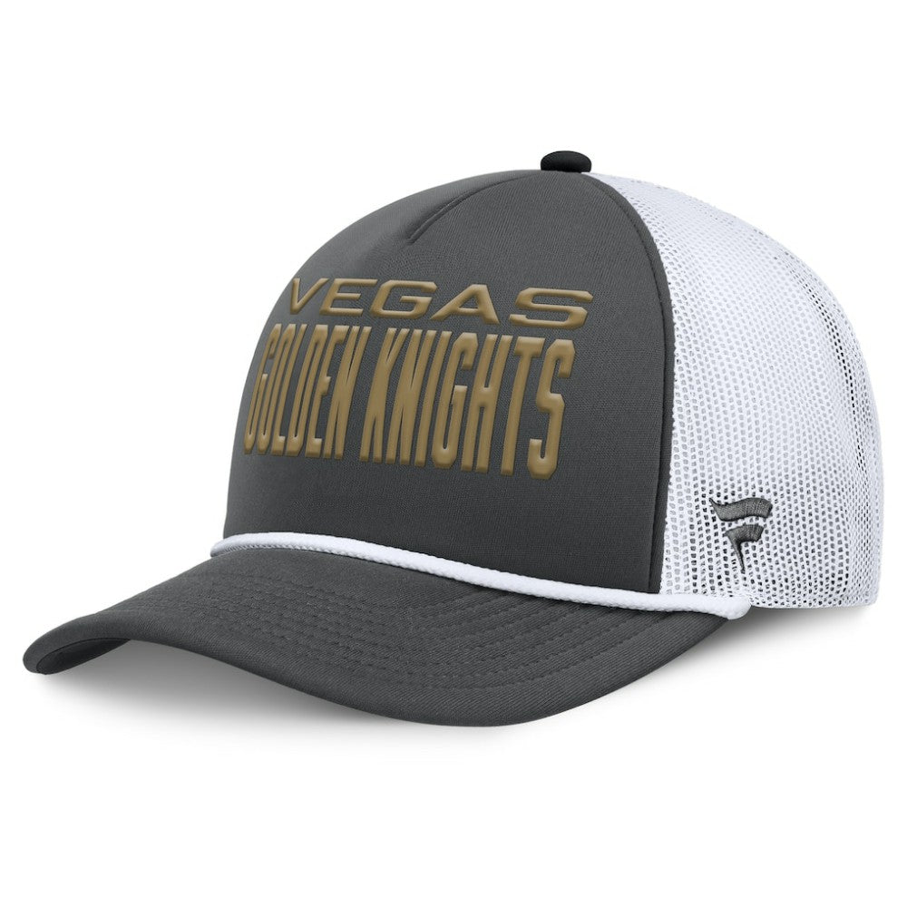 Vegas Golden Knights Fanatics Authentic Pro Rink A-Frame Adjustable Hat Charcoal/White