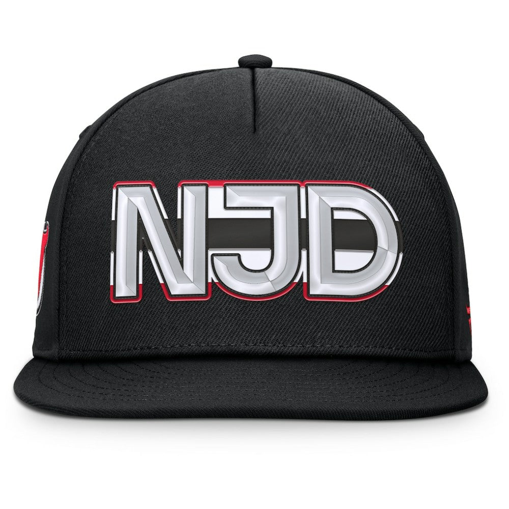 New Jersey Devils Fanatics Authentic Pro Rink Team Code Snapback Hat Black