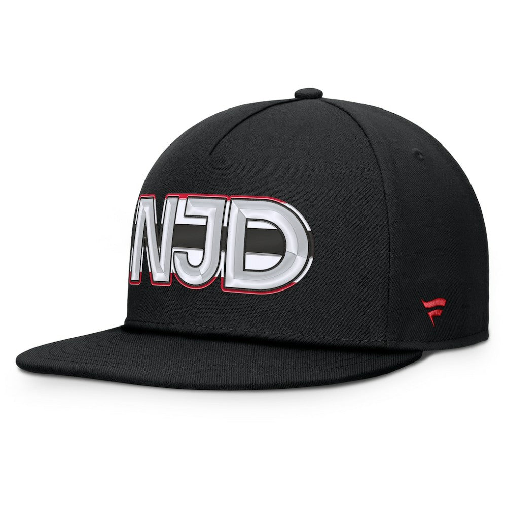 New Jersey Devils Fanatics Authentic Pro Rink Team Code Snapback Hat Black