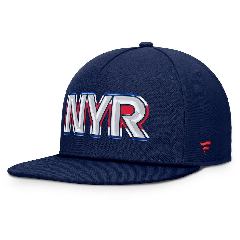 New York Rangers Fanatics Authentic Pro Rink Team Code Snapback Hat Navy