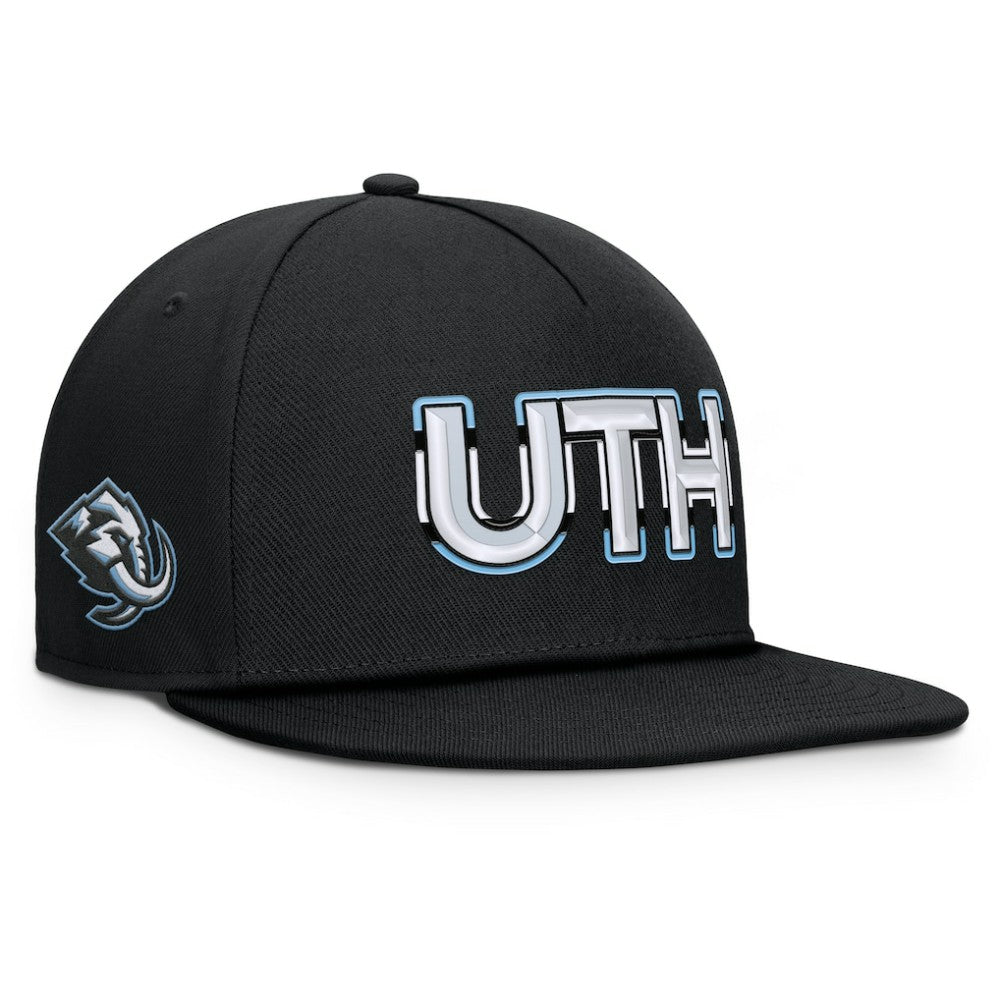 Utah Mammoth Fanatics Authentic Pro Rink Team Code Snapback Hat Black