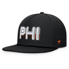 Philadelphia Flyers Fanatics Authentic Pro Rink Team Code Snapback Hat Black