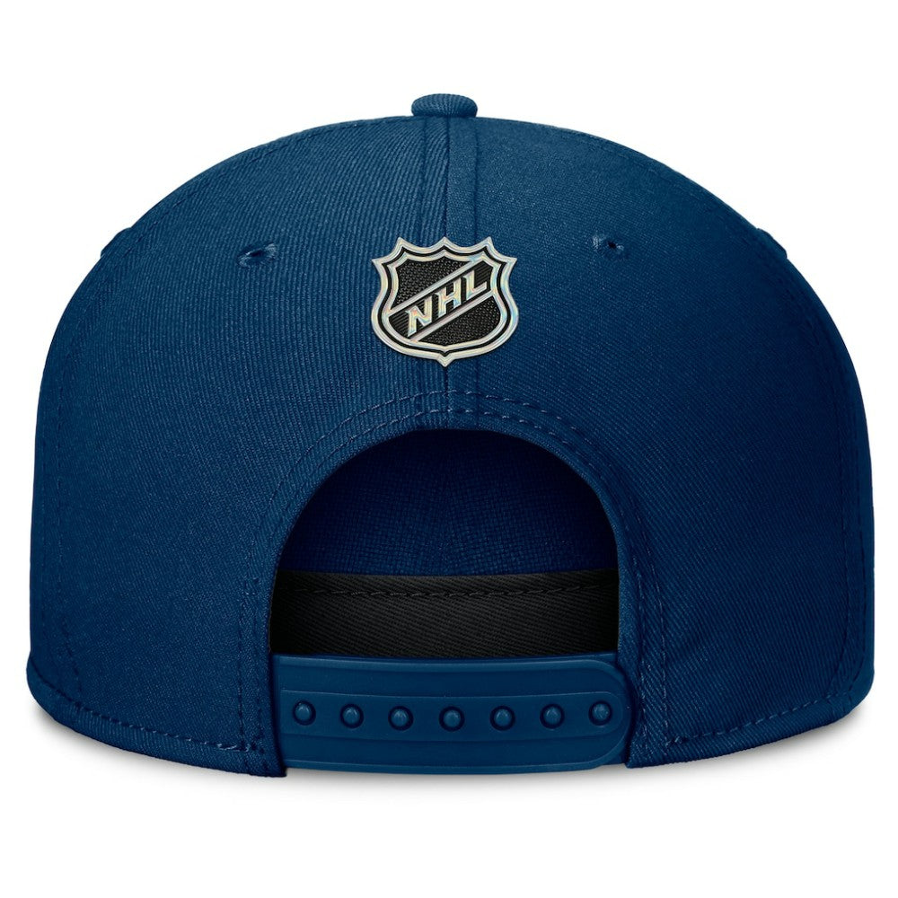 Seattle Kraken Fanatics Authentic Pro Rink Team Code Snapback Hat Deep Sea Blue