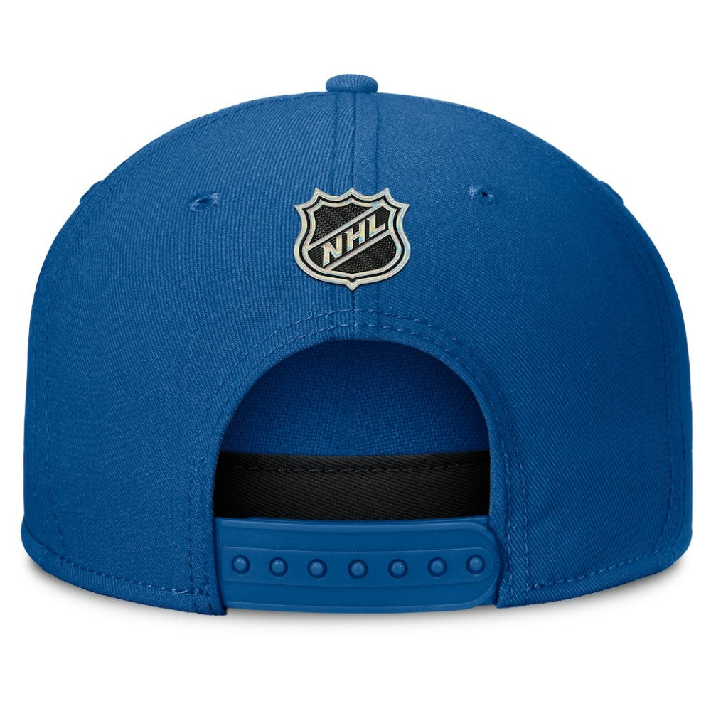 St. Louis Blues Fanatics Authentic Pro Rink Team Code Snapback Hat Blue