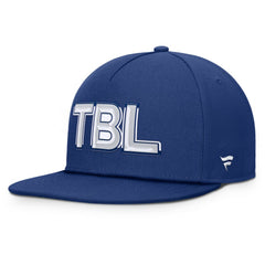 Tampa Bay Lightning Fanatics Authentic Pro Rink Team Code Snapback Hat Blue