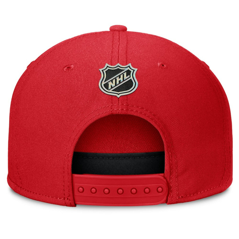 Calgary Flames Fanatics Authentic Pro Rink Team Code Snapback Hat Red