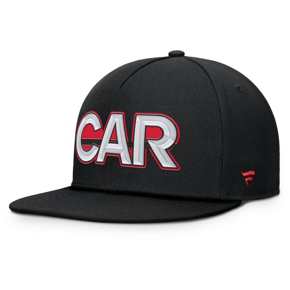 Carolina Hurricanes Fanatics Authentic Pro Rink Team Code Snapback Hat Black