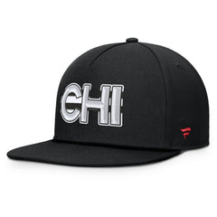 Chicago Blackhawks Fanatics Authentic Pro Rink Team Code Snapback Hat Black