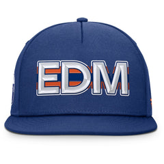 Edmonton Oilers Fanatics Authentic Pro Rink Team Code Snapback Hat Royal