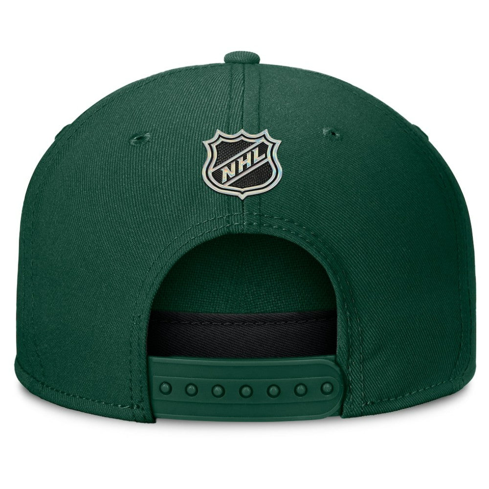 Minnesota Wild Fanatics Authentic Pro Rink Team Code Snapback Hat Green