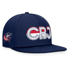Columbus Blue Jackets Fanatics Authentic Pro Rink Team Code Snapback Hat Navy