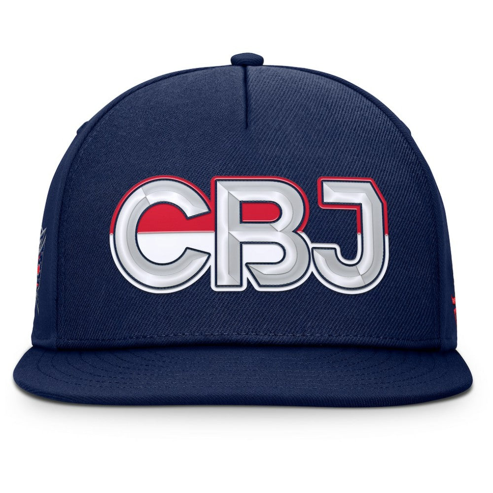 Columbus Blue Jackets Fanatics Authentic Pro Rink Team Code Snapback Hat Navy
