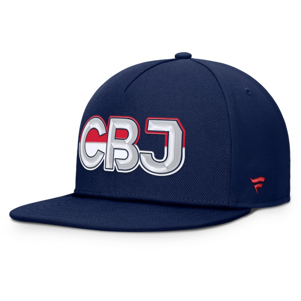 Columbus Blue Jackets Fanatics Authentic Pro Rink Team Code Snapback Hat Navy