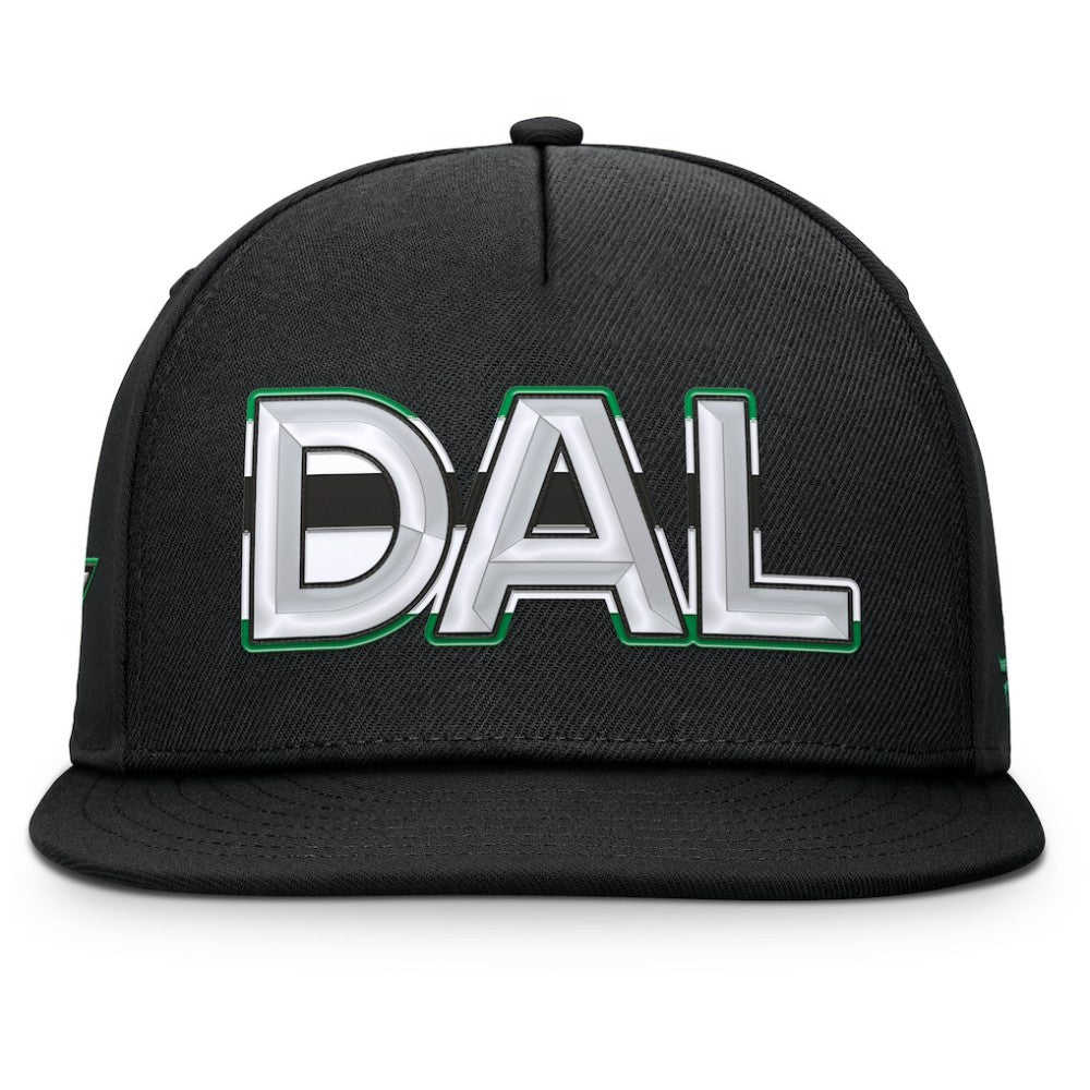 Dallas Stars Fanatics Authentic Pro Rink Team Code Snapback Hat Black