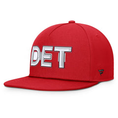 Detroit Red Wings Fanatics Authentic Pro Rink Team Code Snapback Hat Red
