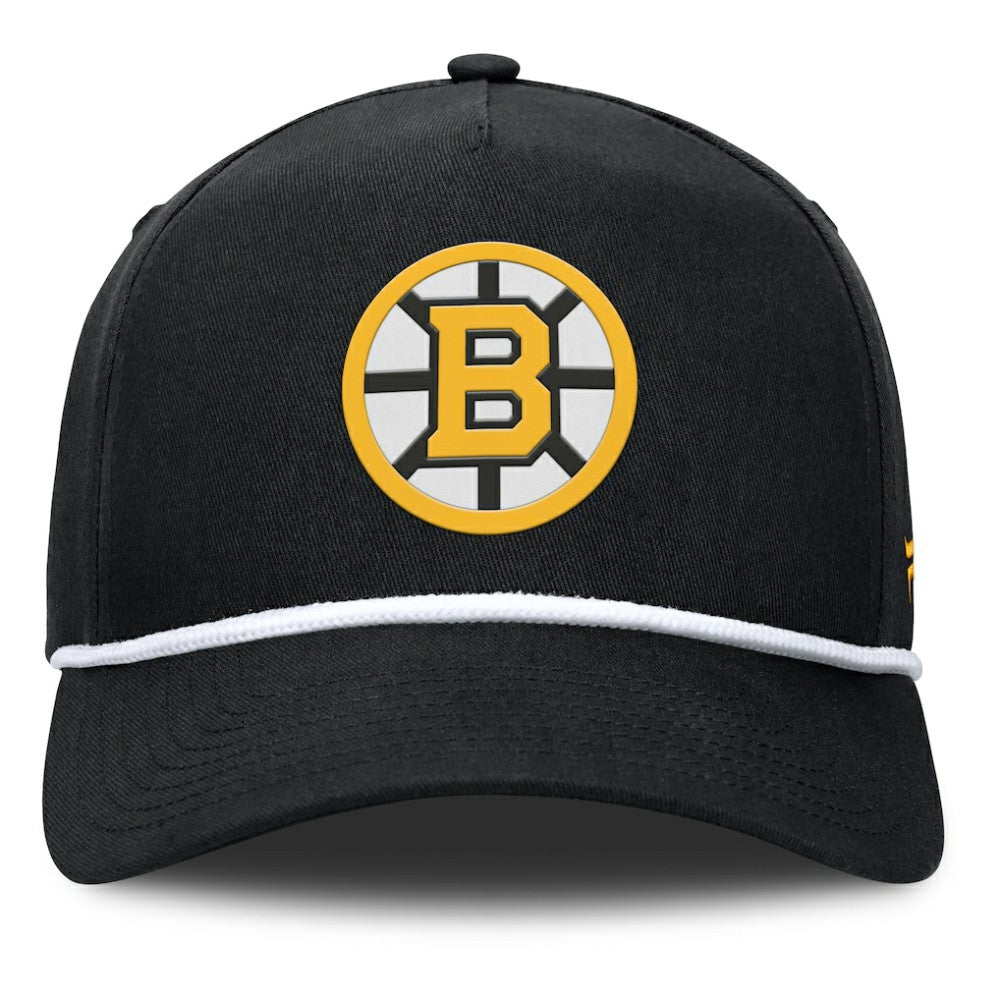 Boston Bruins Fanatics Authentic Pro Rink Roper A-Frame Adjustable Hat Black