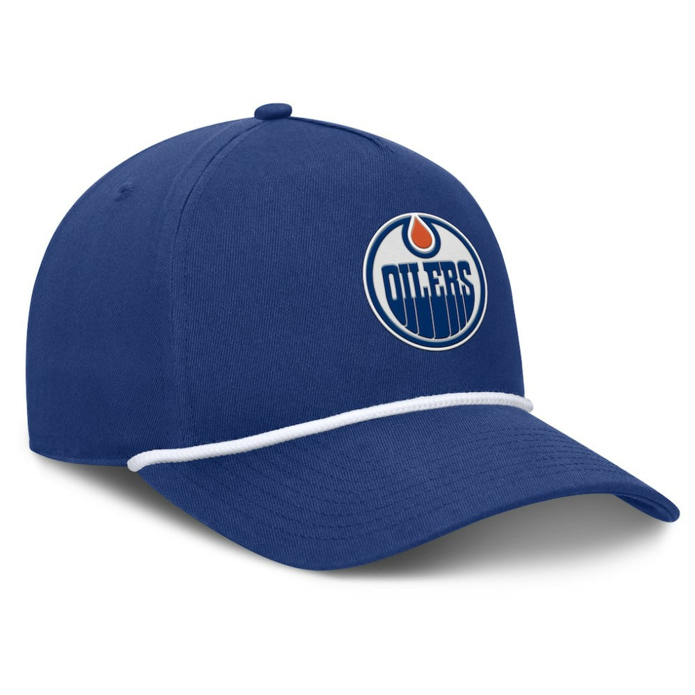 Edmonton Oilers Fanatics Authentic Pro Rink Roper A-Frame Adjustable Hat Royal