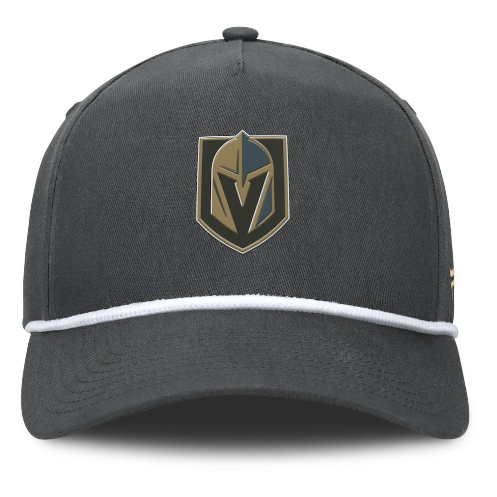 Vegas Golden Knights Fanatics Authentic Pro Rink Roper A-Frame Adjustable Hat Charcoal