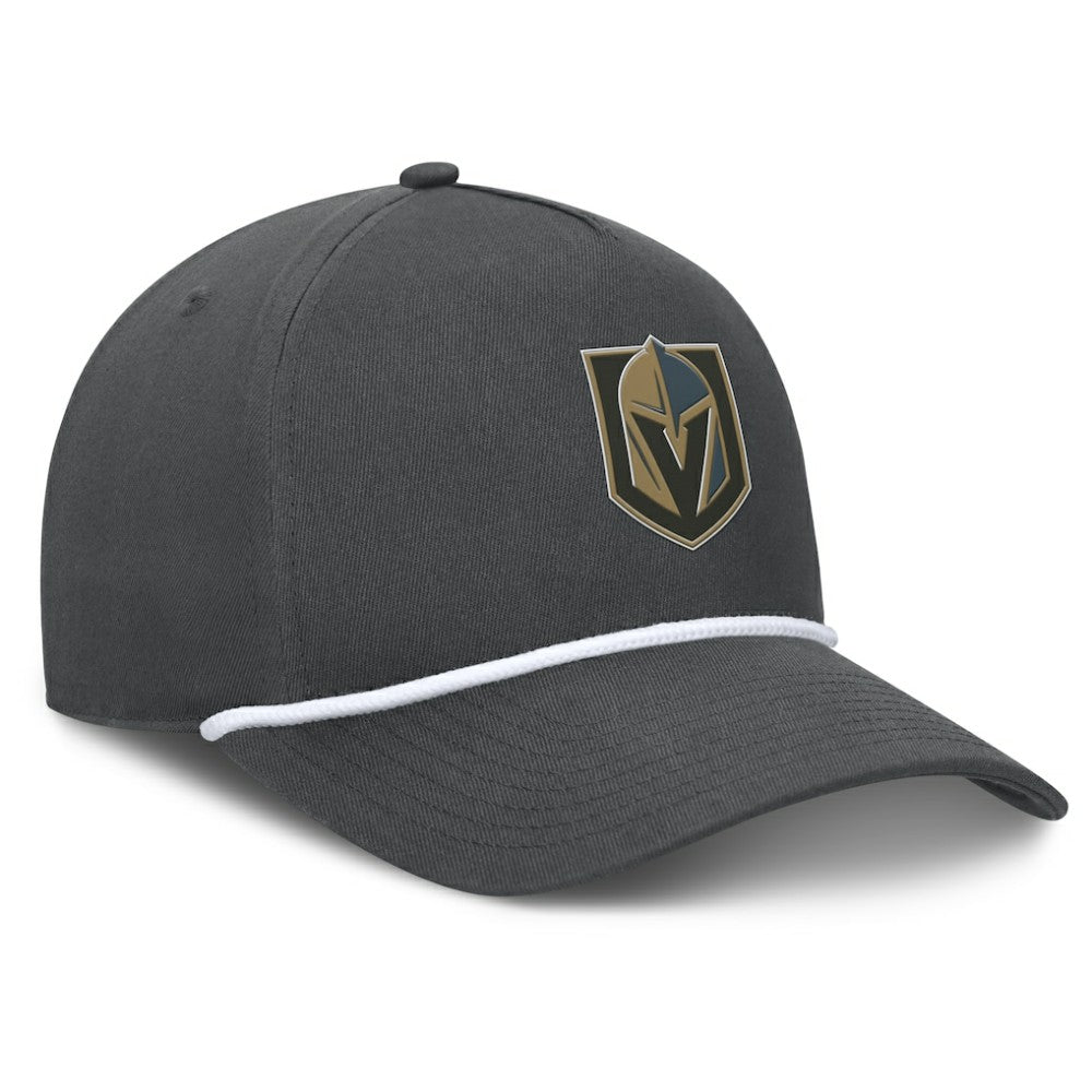 Vegas Golden Knights Fanatics Authentic Pro Rink Roper A-Frame Adjustable Hat Charcoal