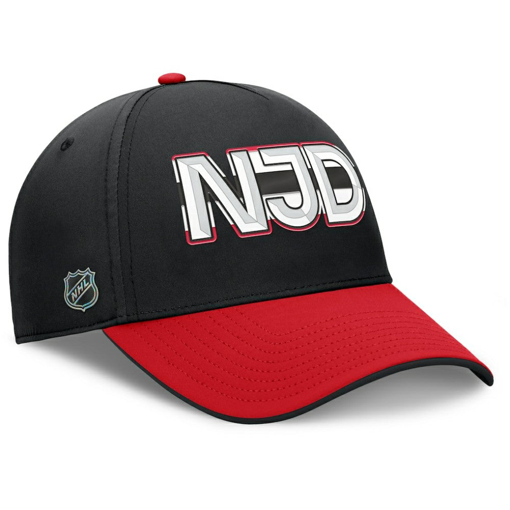 New Jersey Devils Fanatics Authentic Pro Rink Team Code Flex Hat Black/Red