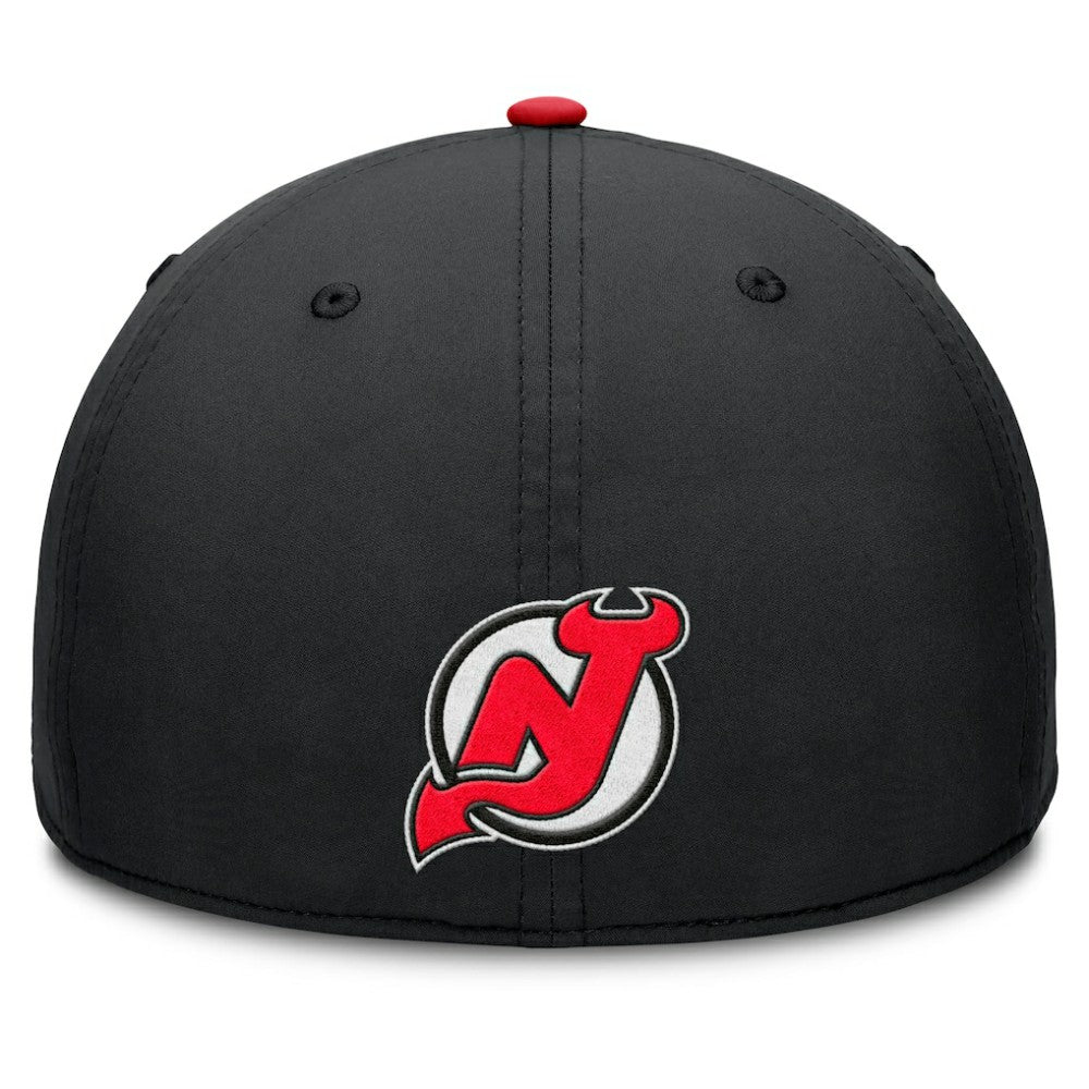 New Jersey Devils Fanatics Authentic Pro Rink Team Code Flex Hat Black/Red