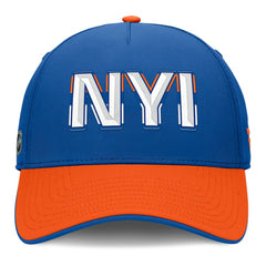 New York Islanders Fanatics Authentic Pro Rink Team Code Flex Hat Royal/Orange