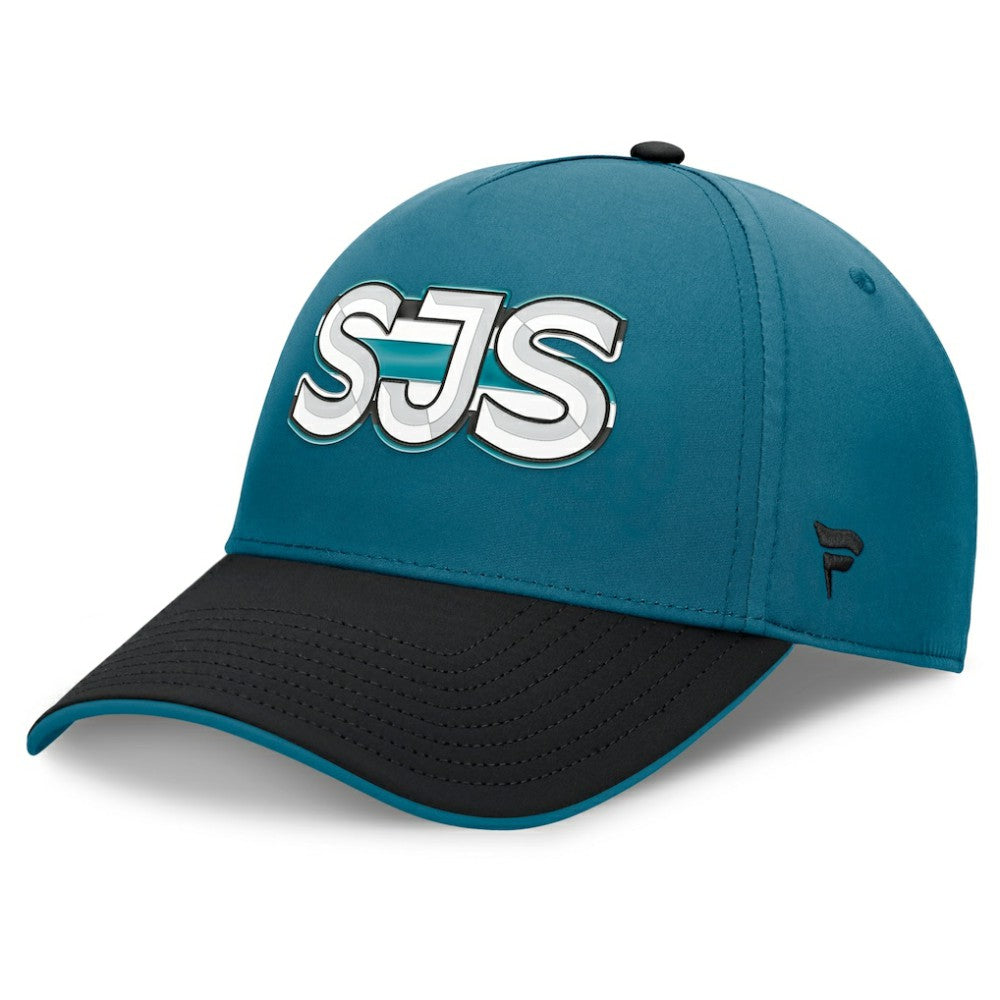San Jose Sharks Fanatics Authentic Pro Rink Team Code Flex Hat Teal/Black