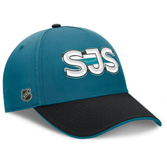 San Jose Sharks Fanatics Authentic Pro Rink Team Code Flex Hat Teal/Black