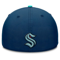 Seattle Kraken Fanatics Authentic Pro Rink Team Code Flex Hat Deep Sea Blue/Light Blue