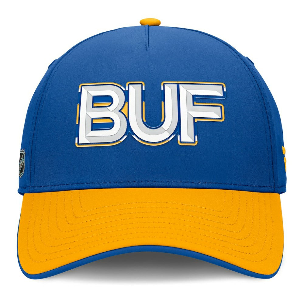 Buffalo Sabres Fanatics Authentic Pro Rink Team Code Flex Hat Royal/Gold