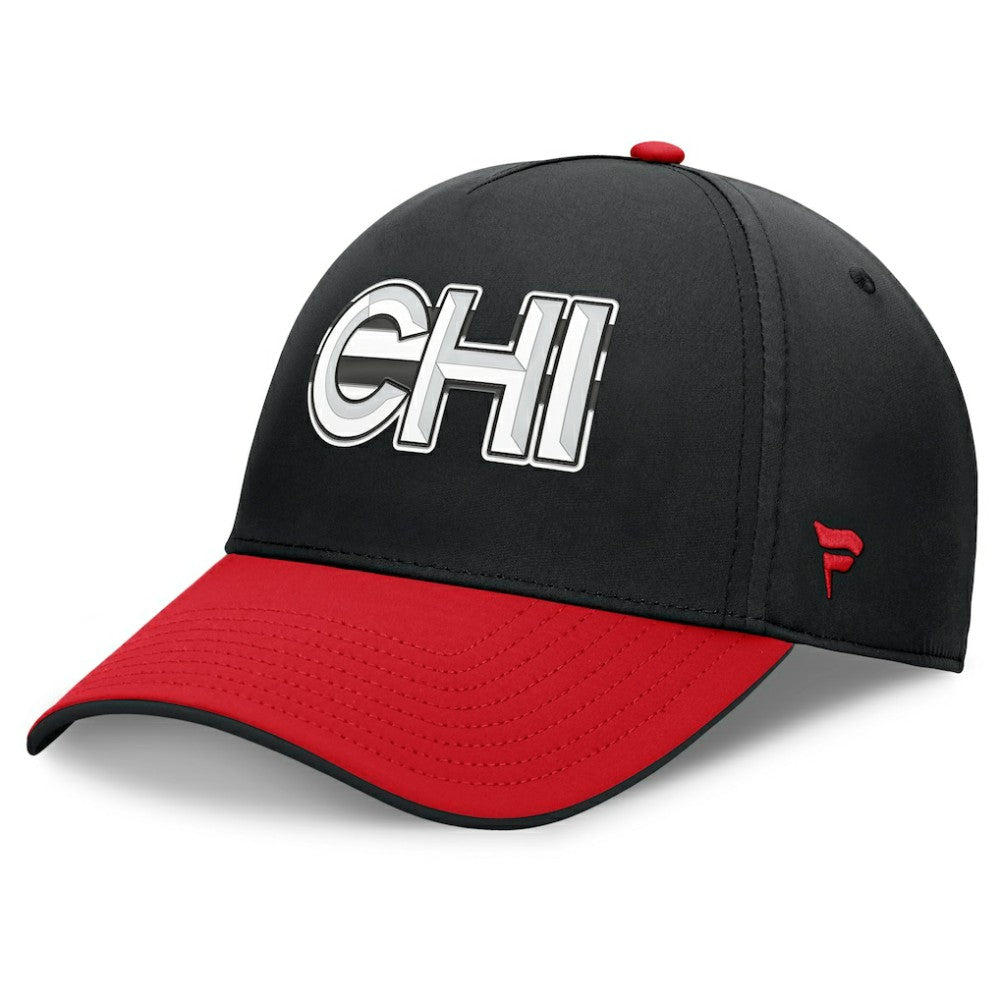 Chicago Blackhawks Fanatics Authentic Pro Rink Team Code Flex Hat Black/Red