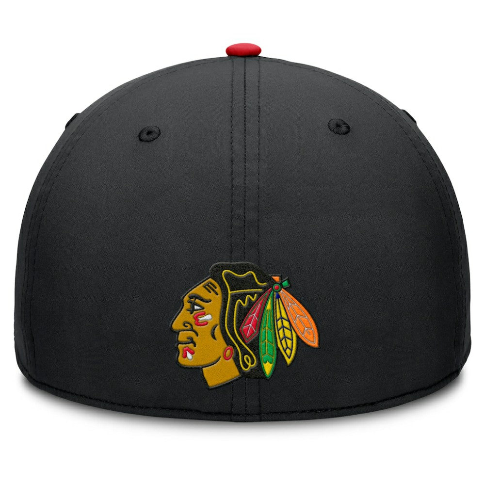 Chicago Blackhawks Fanatics Authentic Pro Rink Team Code Flex Hat Black/Red