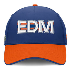 Edmonton Oilers Fanatics Authentic Pro Rink Team Code Flex Hat Royal/Orange