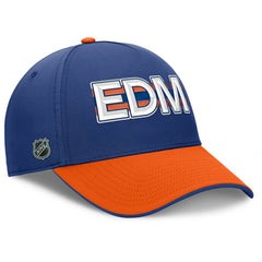 Edmonton Oilers Fanatics Authentic Pro Rink Team Code Flex Hat Royal/Orange