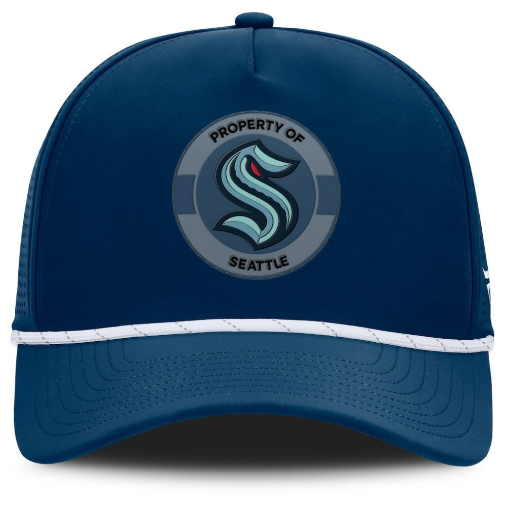 Seattle Kraken Fanatics Authentic Pro Rink Adjustable Hat Deep Sea Blue
