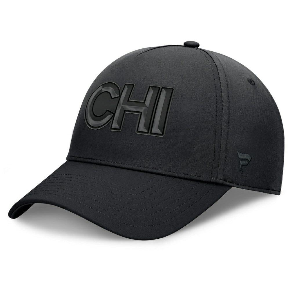 Chicago Blackhawks Fanatics Authentic Pro Road Team Code Flex Hat Black