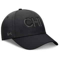 Chicago Blackhawks Fanatics Authentic Pro Road Team Code Flex Hat Black
