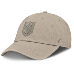 Vegas Golden Knights Fanatics Authentic Pro Road Adjustable Hat Tan