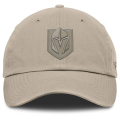 Vegas Golden Knights Fanatics Authentic Pro Road Adjustable Hat Tan